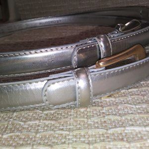 VINTAGE LIZ CLAIBORNE- SILVER BELTS (2)